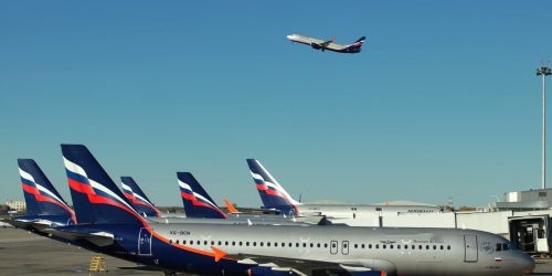 Airplanes at Sheremetyevo Airports, Moscow, Russia